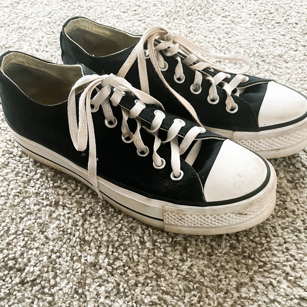 BLACK PLATFORM CONVERSE
